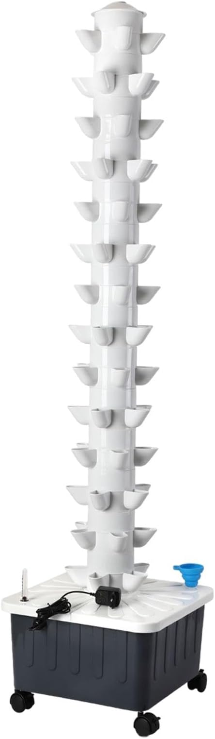 Hydroponic Grow System Tower Vertical Gardening Planter Hose Auto Garden Plant Germination Kit for Office Yard Indoor Plants 70Holes 40x40x170cm