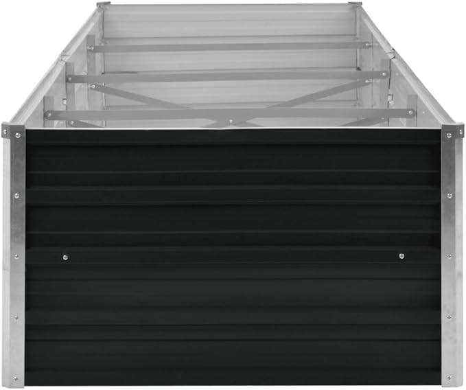 Cultivation RoomPatio Garden Home DecorVegetable planters for Porch PatioDurable and Long-LastingGarden Raised Bed Anthracite 126x31.5x17.7 Galvanized Steel