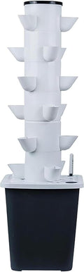 Hydroponic Tower Growing sytem Indoor hydroponic Grow System Vertical Grow Tower 6 Layer 18 Plants Sites with Pump and Movable Water Tank Adapter Seeding Bed Net Pots