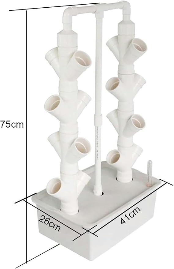 Indoor Hydroponic Growing System Freestanding Planting Tower SetPlant Vertical Hydroponics Hydroponic Planter for Vegetable (C)