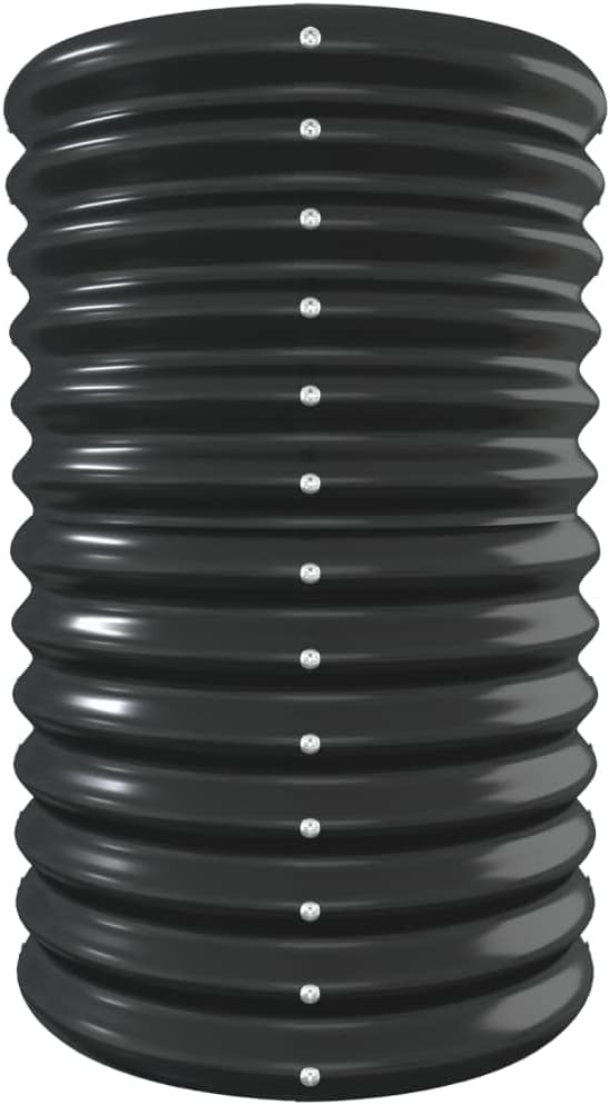 SKM Garden Raised Bed Powder-Coated Steel 130.7x15.7x26.8 Anthracite (18.28 KG/40.216 LBS)