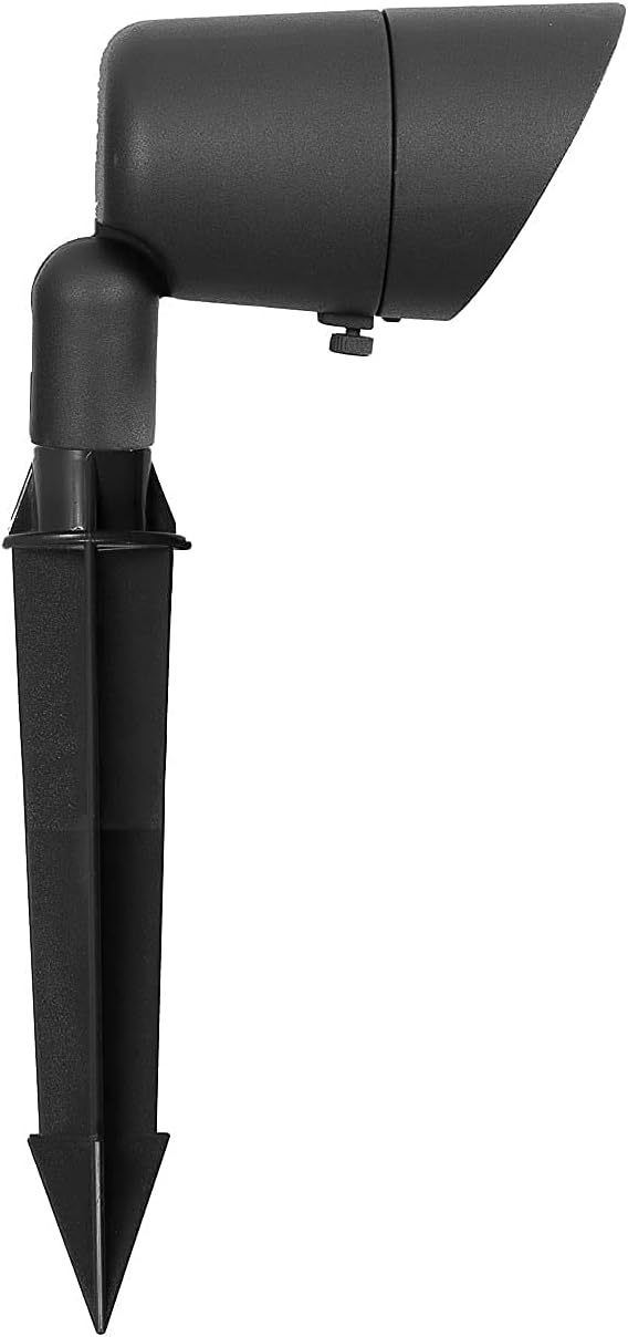 LED Low Voltage Outdoor Directional Lights - 12V AC - 36° Beam Angle Landscape Spot Up Light with Ground Spike &amp MR16 LED Bulb - IP67 Waterproof 3000K Warm White Aluminum Housing (Black 12 Pack