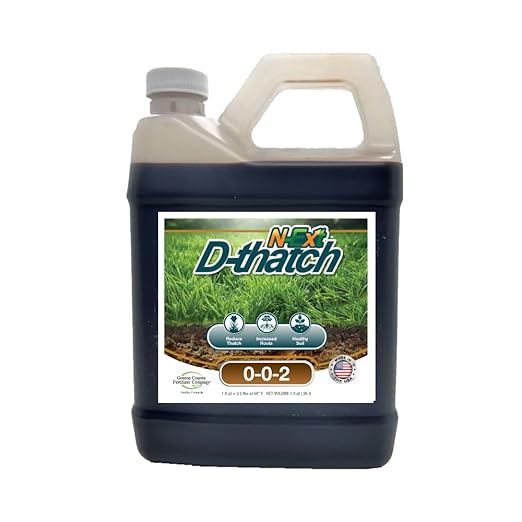 Liquid Lawn DeThatcher - Quart (32 oz) Covers up to 5325 sq ft - Thatch Digester to Reduce Thatch in Your Lawn and Encourage Microbial Activity to Breakdown Thatch As A Food Source for Turf