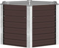 Galvanized Steel Garden Raised Bed Kit Outdoor Planter Raised Garden Boxes Metal Raised Garden Beds for Vegetables Herbs Flowers Brown 50.8x50.8x30.3-1121