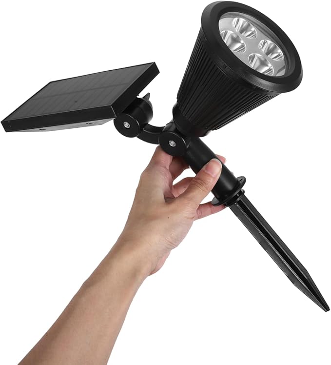Solar Spotlights Outdoor Waterproof Landscape LED Spot Lights with 4 Warm LEDs 3 Lighting Modes Solar Powered Lawn Garden Patio Protective Tree Lighting
