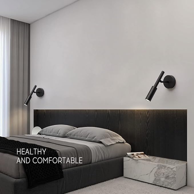 Led Wall Sconce Modern Mount Reading Light 7w Headboard Lamp Adjustable Spotlight Bed Lamps for Bedroom Bedside Living Room Hallway do el