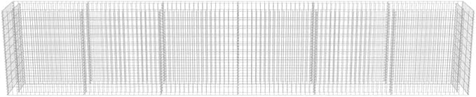 SKM Gabion Raised Gabion Raised Bed Galvanised Steel 212.6x19.7x39.4