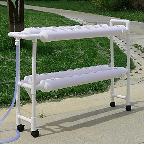 Hydroponic Grow Kit 2 Layers 36 Plant Sites 4 PVC Pipes Indoor Hydroponics Growing System for Leafy Vegetables63MM Planting Tube (75mm Planting Tube)
