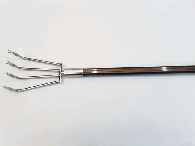 Stainless Steel Garden Claw rake Multifunctional rake Lengthened Aluminum Alloy Handle can be Used for Weeding and loosening The Soil in The Garden and can Also be Used for Treasure Digging
