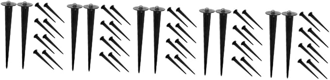 balacoo 50pcs Ground Stakes for Solar Garden Lights Outdoor Light Spikes Easy to Install Lightweight for Lawn Landscape Lighting