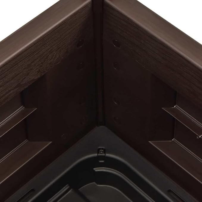 vidaXL Anthracite Garden Raised Bed| 16.9x16.9x13.8| UV Weather and Frost Resistant Polypropylene (PP) Material| Suitable for Indoor/Outdoor use | 70.9 gal Capacity