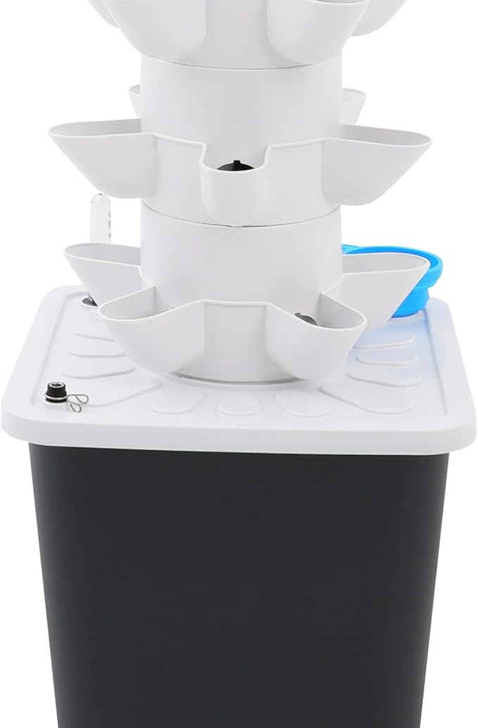 7-Tier Hydroponic Growing Tower 35 Holes Indoor Gardening System with Brushless Pump &amp 2.64Gal Tank Vertical Hydroponics for Herbs Vegetables Strawberries