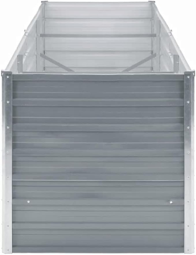 Raised Bed Grey Galvanized Steel Indoor Plant Holders Cactus planters Succulent pots for Outdoor Indoor 94.5x31.5x30.3 in Sturdy
