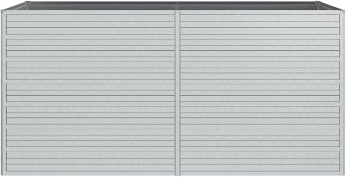 Decorative Planters Metal Garden Raised beds Outdoor Planter Boxes for Growing Vegetables Flowers Herbs and Succulents 63x31.5x30.3 Galvanized Steel Silver