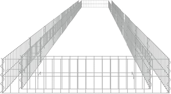 SKM Gabion Raised Bed Galvanized Steel 393.7x39.4x7.9