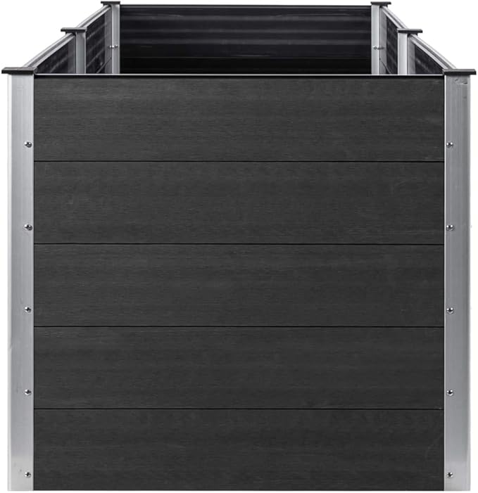 Garden Raised Bed Outdoor Deep Root Planter Box for Vegetables Flowers Herbs Rectangle Planter 78.7x19.7x35.8 WPC Gray-320