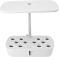 Hydroponics Growing System 12 Pods with LED Grow Light for Indoor Garden Planter Soilless Kit for Veggie Lettuce (White)