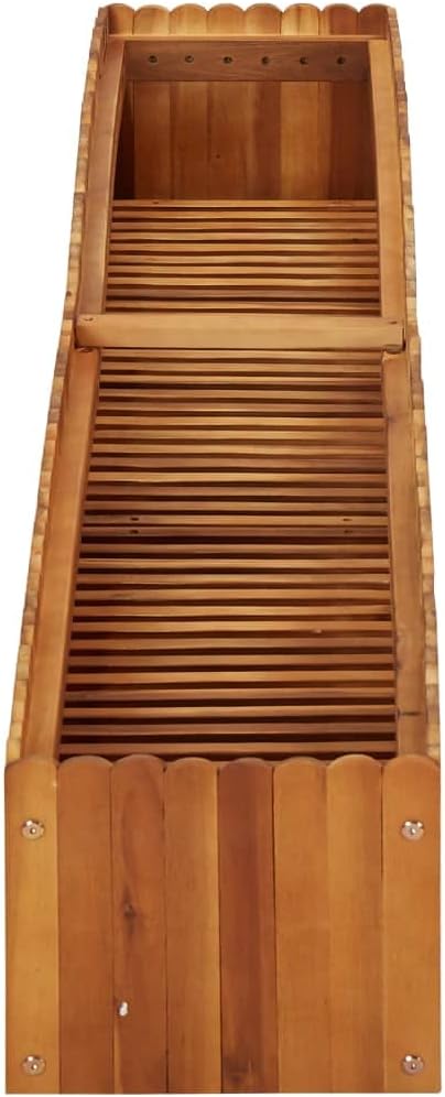 Outdoor Wooden Raised Garden Bed Planter Wood Planter Box Outdoor Flower Bed Boxes for Vegetable Flower Herb Gardening 78.7x11.8x9.8 Solid Acacia Wood