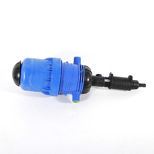 Fertilizer Injector Dispenser Kit Automatic Dosing Ratio Control Proportioner Chemical Fertilizer Medicator Water-Driven Set Blue 25mm 0.4-4% 4℃-30℃ Flow Range 20-2500 L/h