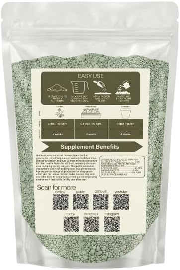 Old Cobblers Farm Greensand Fertilizer Soil - Lawns Gardens Trees Shrubs Container Plants - Organic Sustainable Soil Improvement (5 lbs | 10 lbs | 15 lbs | 20 lbs) (10lbs.)