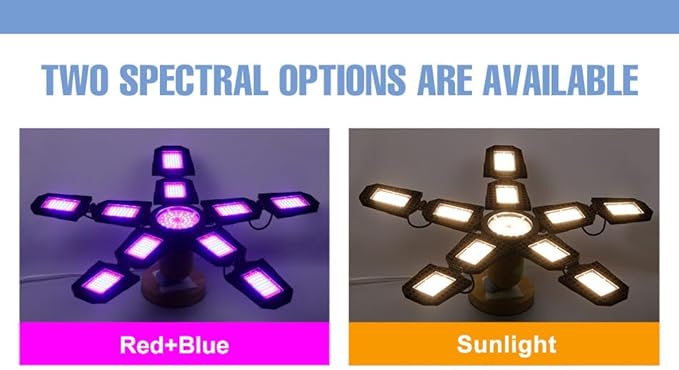 4Pack 200W Foldable LED Growing Lamps 110V Full Spectrum Indoor Growing Light 528LEDs Red Blue Plant Lights for Seedling Flowering and Fruiting E26/E27 SocketSuitable for Greenhouses Hydroponic