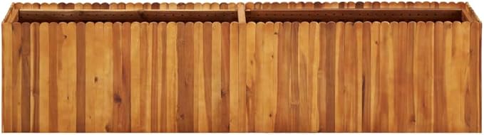 Acacia Wood Garden Raised Bed 78.7x11.8x19.6 for Outdoor Flower Plant Vegetable Growing and Herb Gardening in Planter Boxes