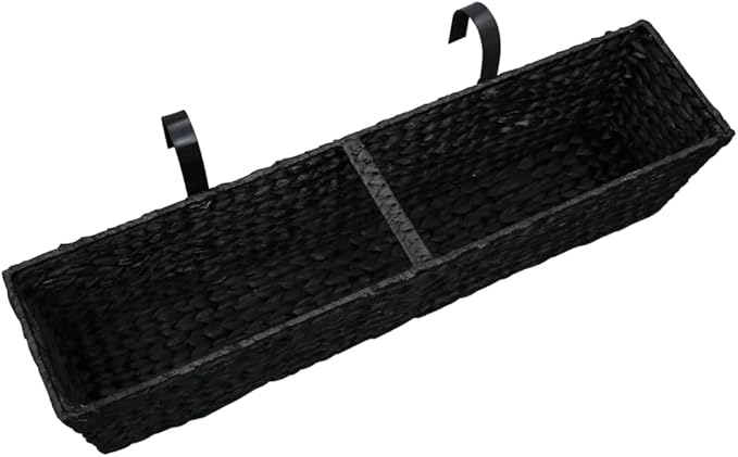 Planter Set of 2 Black Water Hyacinth Steel Cage Welded Wire Garden Baskets for Potted Plants Galvanized Mesh for Patio Cages for Stones Landscape
