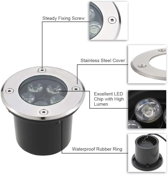 5W Landscape Spotlights Led Landscape Lightingrust Outdoor Garden Lights for Lawn Patio Yard Driveway Step and Walkway/Warm Light