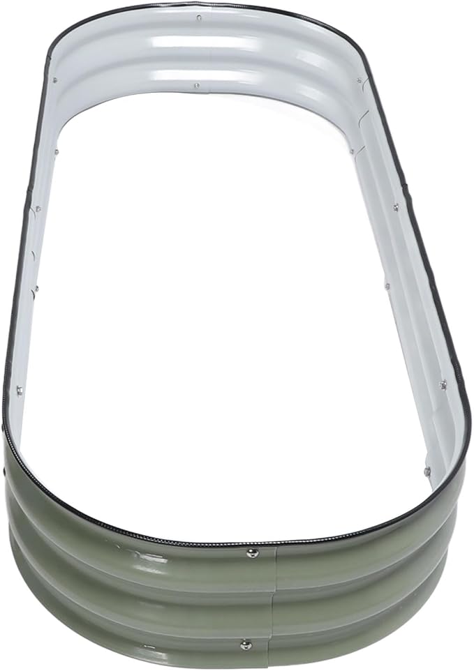 GLOGLOW Raised Garden Bed Kits Thicken DIY Garden Raised Planter Box Open Bottom Rounded Corners Easy Installation Bed for Vegetables Flower (Light Green)