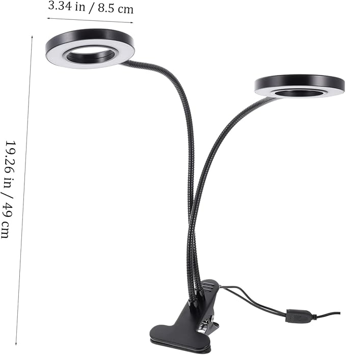 Mipcase Dual Headed LED Plant Growth Lamp Clip Indoor Growth Light with Timer Function for Enhanced Photosynthesis and Blooming USB Powered Easy Installation