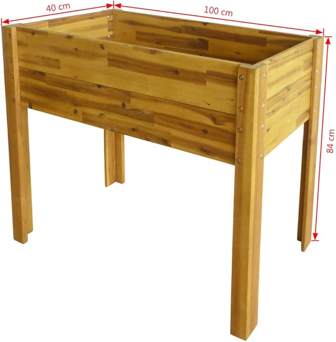 SKM Raised Garden Raised Bed Solid Acacia Wood