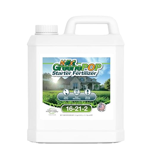 16-21-2 GreenePOP Liquid Starter Fertilizer - Single Gallon (128 oz = Covers up to 8500 sq ft) Bio-Stimulant with Sea Kelp and Humic Acid for Lawns