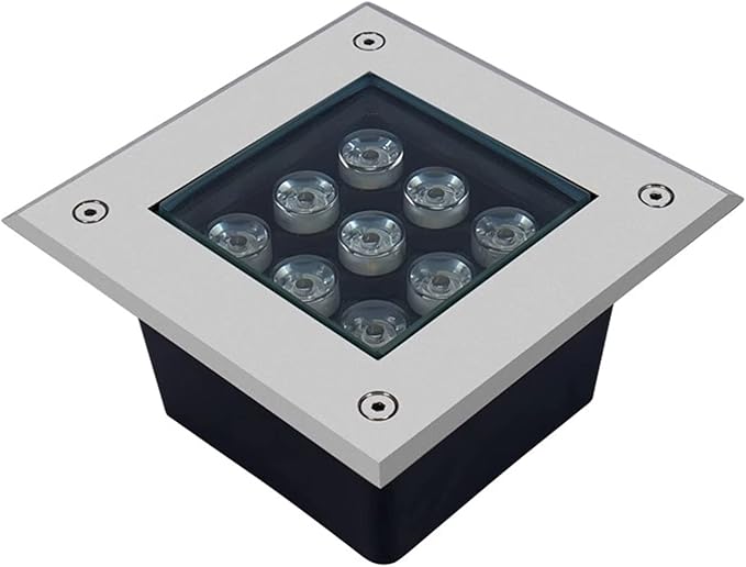 Outdoor Ground Lights Square Underground Light IP66 Waterproof Recessed s AC85-265V for Yard Deck Lawn Patio Pathway Walkway Garden Landscape Lamp