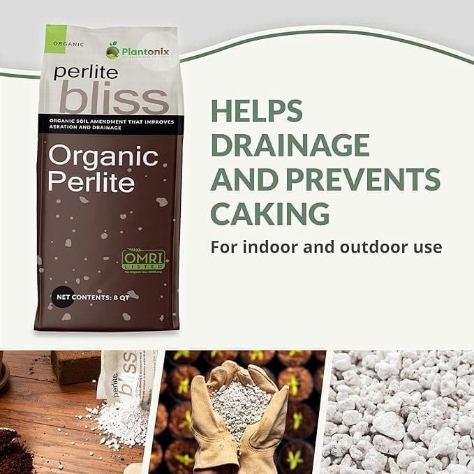 Perlite Bliss (4 Cubic Ft) - Organic Perlite for Plants Indoor Soil Amendment - Bulk Perlite for Gardening &amp Seed Starting - Mixes Easily with Potting Soil Vermiculite &amp Coco Coir for Plants