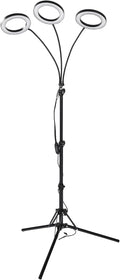 Grow Lights for Indoor Plants 108 LEDs Full Spectrum Plant Light with 3 9 12H Timer 6 Brightness Levels Height Adjustable Tripod Stand for Flowers Vegetables (US Plug 3 Heads 28W Use 3A