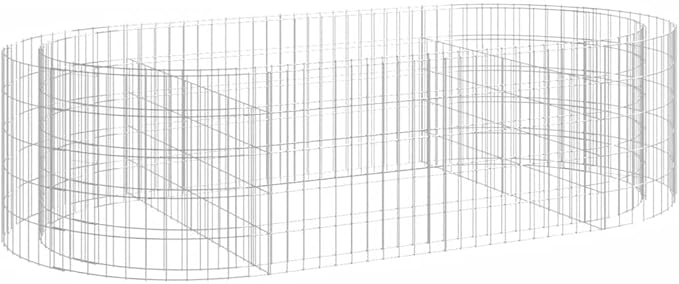 YAFF Gabion Raised Bed Galvanized Iron 78.7x39.4x19.7