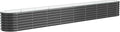 Garden Raised Bed Planter – Galvanized Steel 332 x 40 x 36 cm Anthracite Oval Shape Open Base for Drainage Easy Assembly