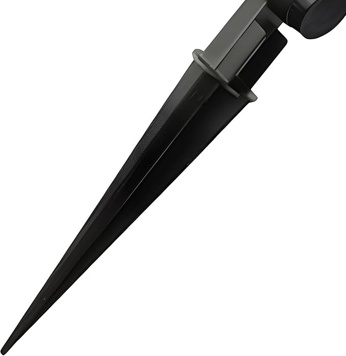 Four Seasons Courtyard Fusion Wired Low-Voltage LED Spotlight Metal Outdoor Patio Lawn Landscape Ground Stake Light with Adjustable Head 1000 Lumens Black