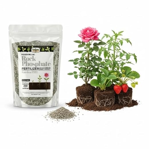 Old Cobblers Farm™ Wicked Organics 0-12-0 Fertilizer - Rock Phosphate - Boosts Roots Flowering Fruiting &amp Soil Health for Gardens (5 lbs | 10 lbs | 15 lbs | 20 lbs) (10lb)