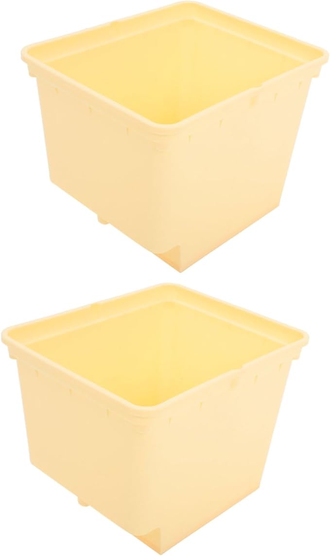 Mipcase Hydroponics System Bucket for Soilless Vegetable Cultivation Easy to Assemble Planter for Balcony Gardens and Greenhouses Yellow Color No Lid Included