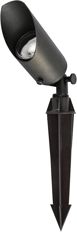 Elitco Lighting C049 Landscape-Spotlights Spot Light D2.25H8Antique Brassincludes Stakemr16 Halogen 20W(Light Source Not Included)