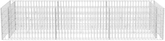 Galvanized Steel Gabion Raised Bed Gabion Wall Garden Stone Cages Basket for Outdoor Landscape Lawn Vegetable Flower 106.3x35.4x19.7