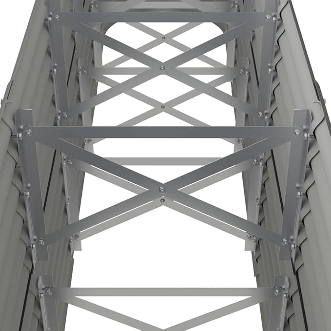 Garden Raised PlanterGarden BedGalvanized Raised Garden BedPlanter Raised bedsGalvanized PlanterBed Powder-Coated Steel 88.2x15.7x26.8 Gray