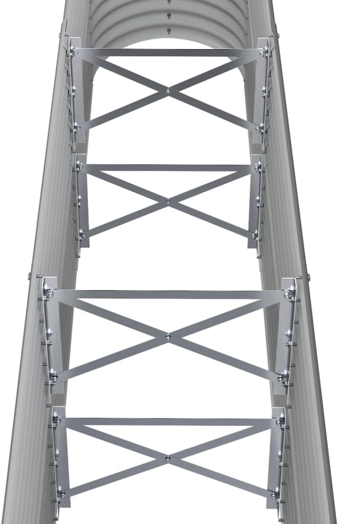 SKM Garden Raised Bed Powder-Coated Steel 59.8x15.7x26.8 Gray (9.16 KG/20.152 LBS)