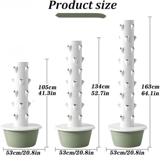 Hydroponic Growing System Vertical Tower Garden System Hydroponic Tower with Led Light Automatic Water Circulation System Suitable for Leafy Greens and Herbs(9 Layer)