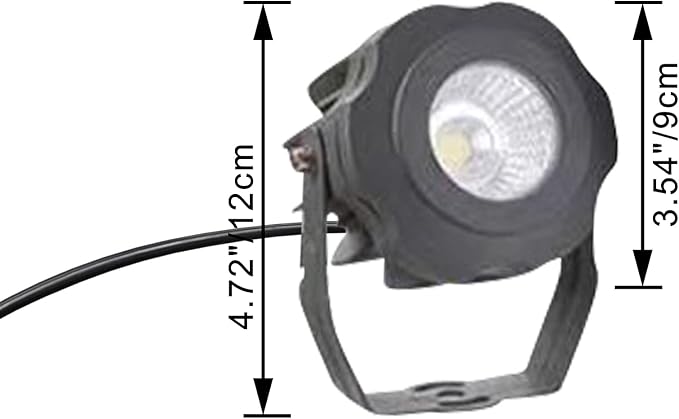 kiven IP65 Waterproof LED Landscape Up Down Ligh LED Decorative Spotlight Lamp with Plug-in Cord and Timer for Indoor Outdoor Yard Step Statue Tree Art Work Show (10W Warm White)
