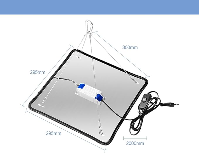 2Pcs 500W LED Plant Grow Light AC100-277V Sunlight Panel Lamps UV/IR Succulent Planting Cultivation Lights Greenhouse Vegs Moss Hydroponic Fruit Flower Cactus Lighting US Plug with Hook Hanging