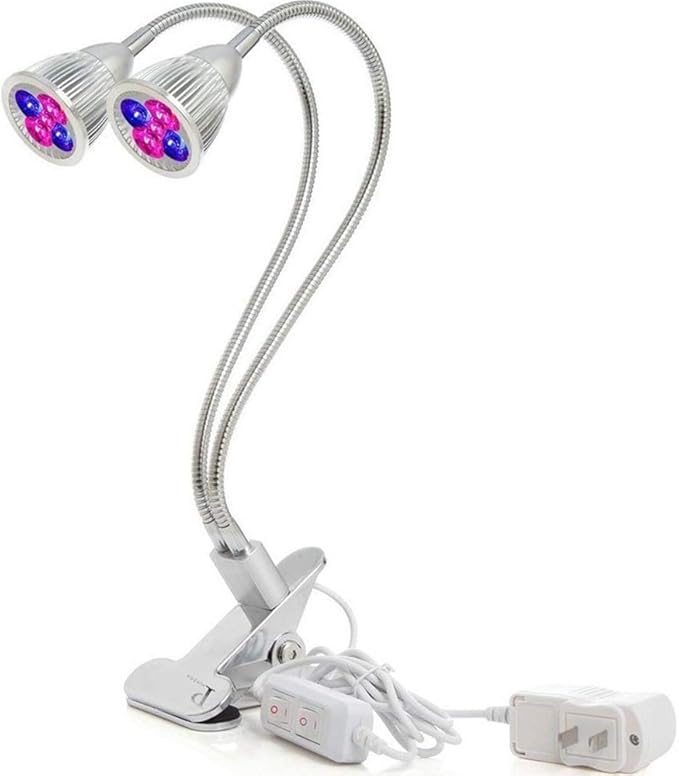 LED Plant Light Double-Headed Clip Plant Growth Light Succulent Plant Fill Light (14W Double Head)