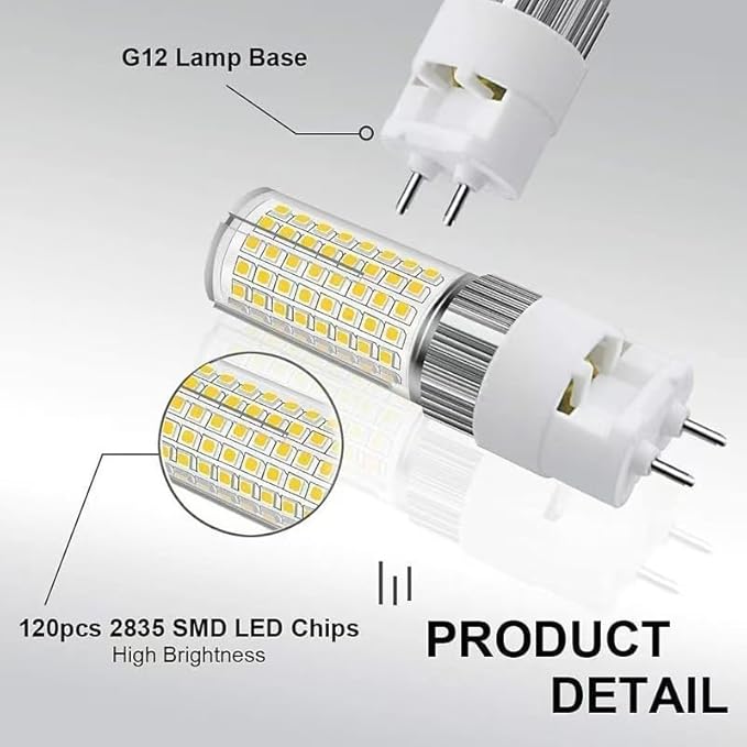 Product with Cover 100-277VG12 LED Corn Light 16W Substitute for Metal halide lamp CDM-T160W(White)