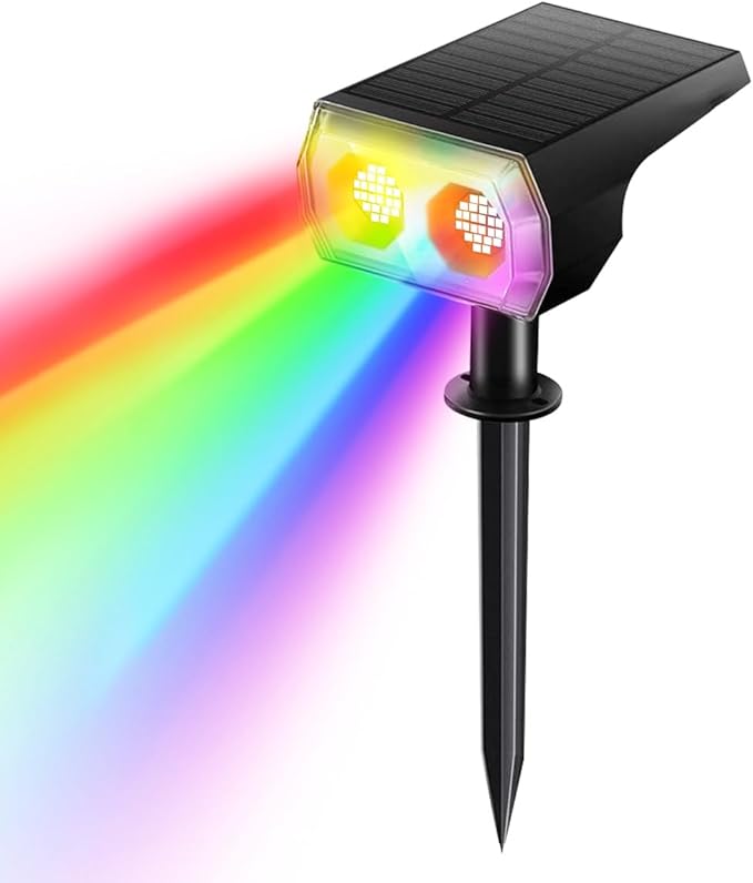 48 LEDs Solar Lighst Outdoors Landscape Spotlights Wireless Waterproof Outdoor Solar Spotlights for Yard Garden Patio Hot(1pc Multicolor)